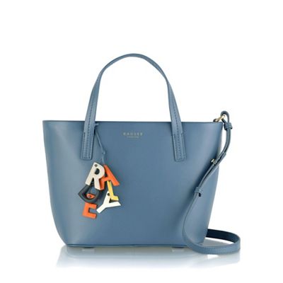 Medium blue leather 'De Beauvoir' tote bag